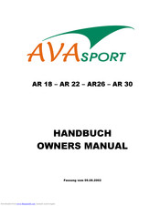 AVA Sport AR 30 Owner's Manual