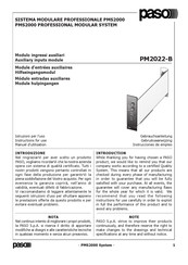 Paso PM2022-B Instructions For Use Manual
