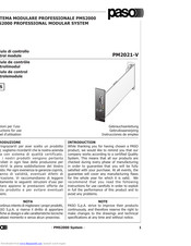 Paso PM2021-V Instructions For Use Manual