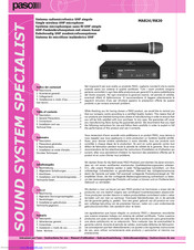 Paso MA824 Instructions For Use Manual