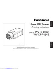 Panasonic WV-CPR460 Operating Instructions Manual