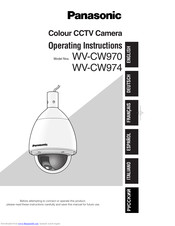 Panasonic WV-CW970 Operating Instructions Manual