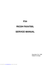 Ricoh fax4700l Service Manual