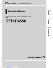 Pioneer Super Tuner III D DEH-P4550 Operation Manual