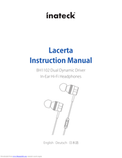 Inateck Lacerta BH1102 Instruction Manual
