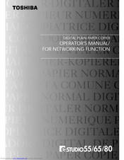 Toshiba e-studio 80 Operator's Manual