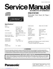 Panasonic CQ-C1013H Service Manual