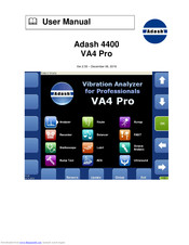 Adash 4400 VA4 Pro User Manual