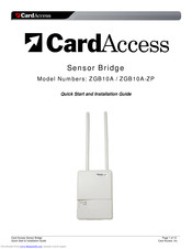 CardAccess ZGB10A Quick Start Installation Manual