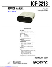 Sony Dream Machine ICF-C218 Service Manual