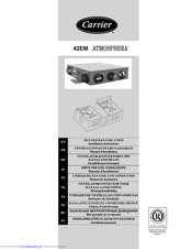 Carrier Atmosphera 42EM series Installation Instructions Manual