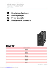 Siemens RWF40 Series Installation, Use And Maintenance Instructions