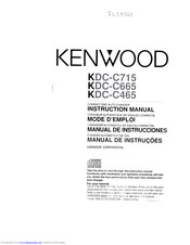 Kenwood KDC-C715 Instruction Manual