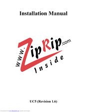 ZipRip UC5 Installation Manual