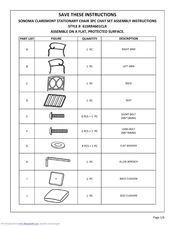 Sonoma 61SRR4601CLR Assembly Instructions Manual