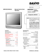 Sanyo DS32424 Service Manual