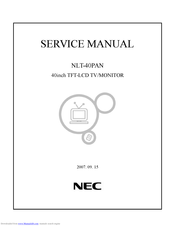NEC NLT-40PAN Service Manual