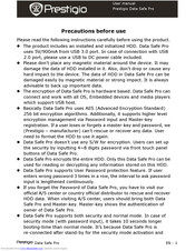 Prestigio Data Safe Pro User Manual