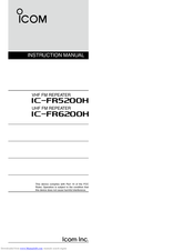 Icom iFR6200H Instruction Manual