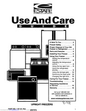Estate TVF15NRGW00 Use And Care Manual