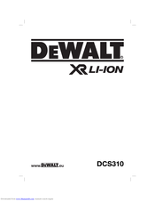 DeWalt XR LI-ION DCS310 Original Instructions Manual