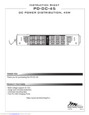 Middle Atlantic Products PD-DC-45 Instruction Sheet