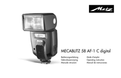 Metz MECABLITZ 58 AF-1 C digital Operating	 Instruction