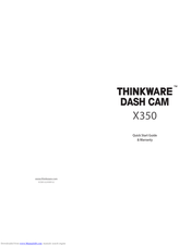 Thinkware X350 Quick Start Manual & Warranty