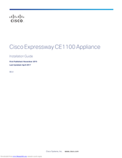 Cisco expressway ce1100 Installation Manual