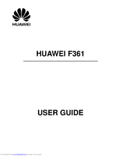 Huawei F361 User Manual