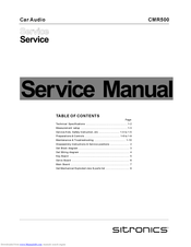 SITRONICS CMR500 Service Manual