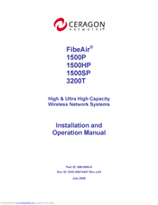 Ceragon FibeAir 1500HP Installation And Operation Manual