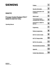 Siemens SIMATIC BATCH Operating Manual