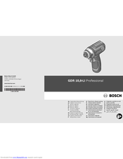 Bosch GDR 10,8-LI Professional Original Instructions Manual