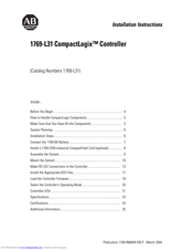 AB Quality 1769-L31 CompactLogix Installation Instructions Manual