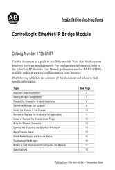AB Quality 1756-ENBT ControlLogix Installation Instructions Manual