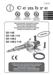 Cembre SD-10E-110 Operation And Maintenance Manual
