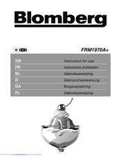 Blomberg FRM1970A+ Instructions For Use Manual