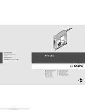 Bosch PTK 14 E Original Instructions Manual