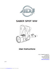 ADJ Saber spot WW User Instructions