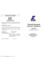 KOLVER PLUTO 15 ANG Operator's Handbook Manual