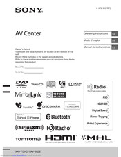 Sony XAV-712HD Operating Instructions Manual