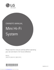 LG CM3370 Owner's Manual