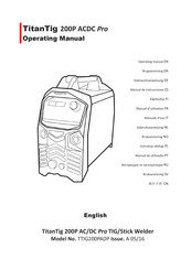 Weldtronic TTIG200PADP Operating Manual
