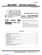 Sharp CD-XP700H Service Manual