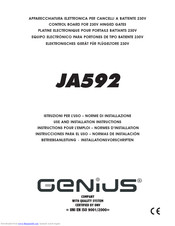 Genius JA592 Use And Installation Instructions