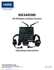 Hme DX340HD Operating Instructions Manual