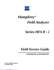 Zeiss humphrey HFA II-i series Field Service Manual
