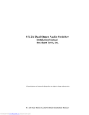 Broadcast Tools 8 x 2A Installation Manual