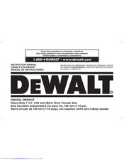 DeWalt DWS535T Instruction Manual